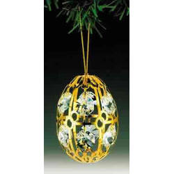 Item 161012 Gold Crystal Egg Ornament