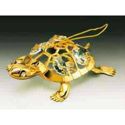 Item 161043 Gold Crystal Turtle Ornament