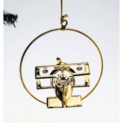 Item 161082 Gold Crystal Airplane Ornament