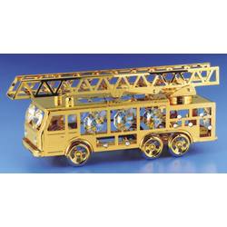 Item 161135 Gold Crystal Fire Truck Ornament