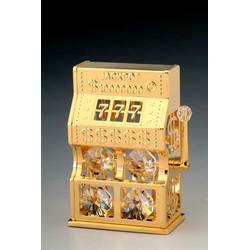 Item 161138 Gold Crystal Slot Machine Ornament