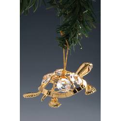 Item 161145 Gold Crystal Sea Turtle Ornament