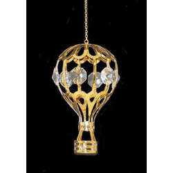 Item 161245 Gold Crystal Hot Air Balloon Ornament