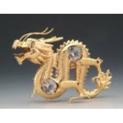 Item 161264 Gold Crystal Dragon Ornament