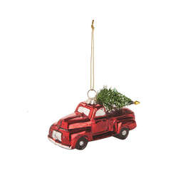 Item 177039 Red Pickup Truck Ornament