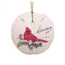 Thumbnail Williamsburg Cardinal Sand Dollar Ornament