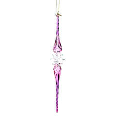 Item 186042 Pink Ms Fancy Icicle Ornament