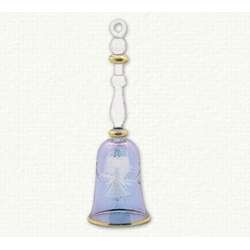 Item 186178 Blue Bell With Etching/Gold Trim Ornament