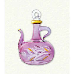 Item 186269 Purple Sms Clear Etched Ornament