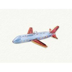 Item 186290 Red/Blue/Gold Airplane Ornament