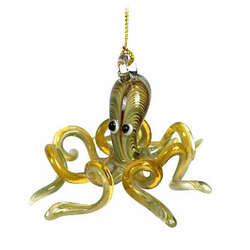 Thumbnail Multicolored Glass Octopus Ornament