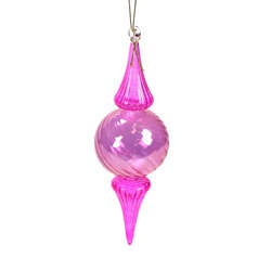 Item 186615 PINK BALL WITH DOUBLE POINTS ORN
