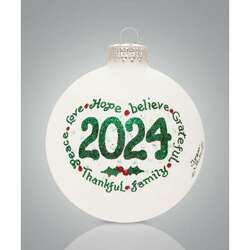 Item 202009 thumbnail 2024 Dated Christmas Ball Ornament
