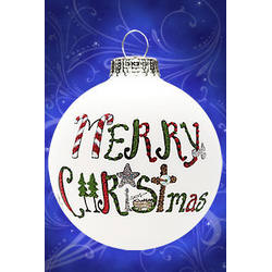 Thumbnail Merry Christmas Text Ornament