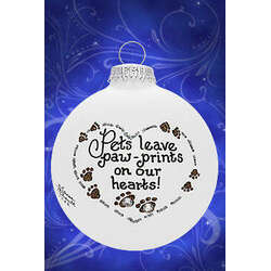 Thumbnail Pets Leave Paw Prints On Our Hearts Ornament