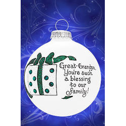 Item 202169 Great Grandpa You're Such A Blessing To Our Family/Gift Ornament
