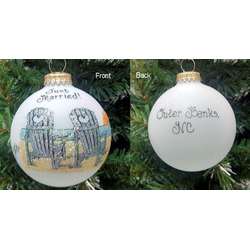 Thumbnail Outer Banks Just Married Adirondack Beach Chair Ornament