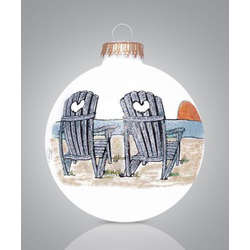 Thumbnail Outer Banks Adirondack Beach Chairs Ornament