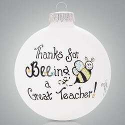 Thumbnail Teacher Bee Ornament