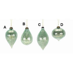 Item 245171 Green Drop/Finial/Onion Luster Ornament