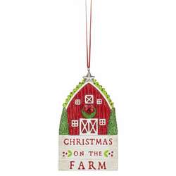 Thumbnail Christmas On The Farm Barn Ornament