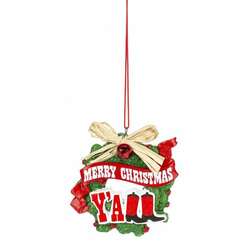 Item 261950 thumbnail Merry Christmas Y'all Wreath Ornament