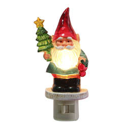 Item 261951 Beaded Gnome With Christmas Tree Nightlight