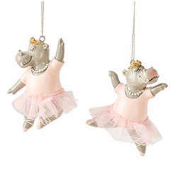 Item 262326 Hippo Ballerina Ornament