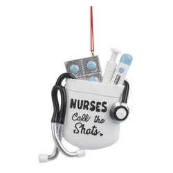 Item 262396 Nurses Call The Shots Pocket Ornament