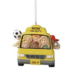 Item 262397 Mom On Duty Taxi With Kids Ornament