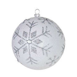 Item 281427 Glitter Snowflake Ball Ornament