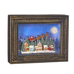 Thumbnail Flying Santa Lighted Water Picture Frame