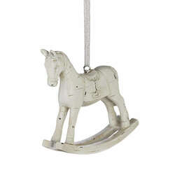 Item 282254 Distressed Rocking Horse Ornament