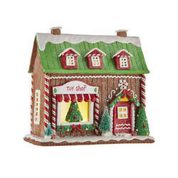 Item 282262 Gingerbread Lighted Toy Shop