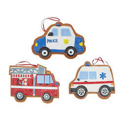 Thumbnail Gingerbread Emergency Vehicle Ornament