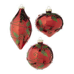 Item 282352 Holly Pattern Ornament