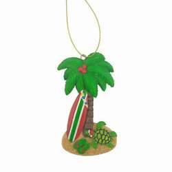 Item 294220 Palm Tree With Surfboard Ornament