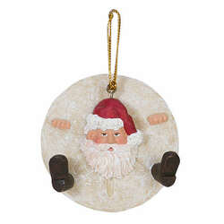 Item 294345 Sand Dollar Santa Ornament