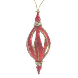 Item 302008 Red/Gold Spiral Ball Ornament