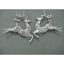 Item 302061 Silver Deer Ornament