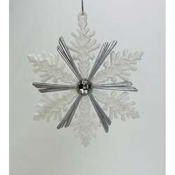 Thumbnail White/Silver Snowflake Ornament