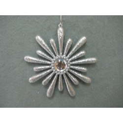 Thumbnail Silver Flower With Jewel Ornament