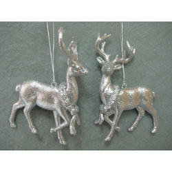 Item 302221 Silver Deer Ornament