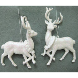 Item 302222 White Deer Ornament
