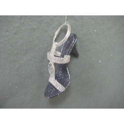Item 302286 Gray/Silver High Heel Shoe With Clear Jewel Ornament