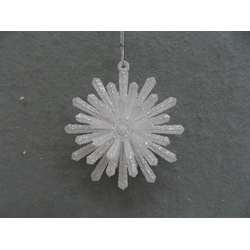 Thumbnail Clear/Crystal/Silver Ice Snowflake Ornament