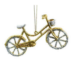 Thumbnail Gold/Silver Bike Ornament