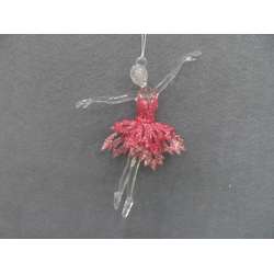 Item 303064 Pink/Clear Ballerina Ornament