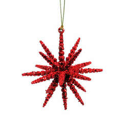 Item 303075 Red 3D Star Ornament
