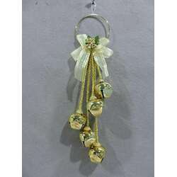 Item 303078 Gold Jingle Bell Cluster Door Hanger or Ornament